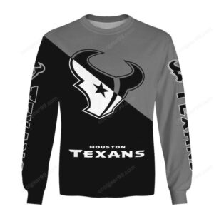 Houston Texans Black and Gray Fan Team Football Hoodie