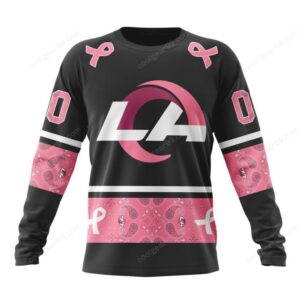 ustom LA Hockey Jersey Pullover Hoodie Pink Ribbon Edition Personalized Apparel