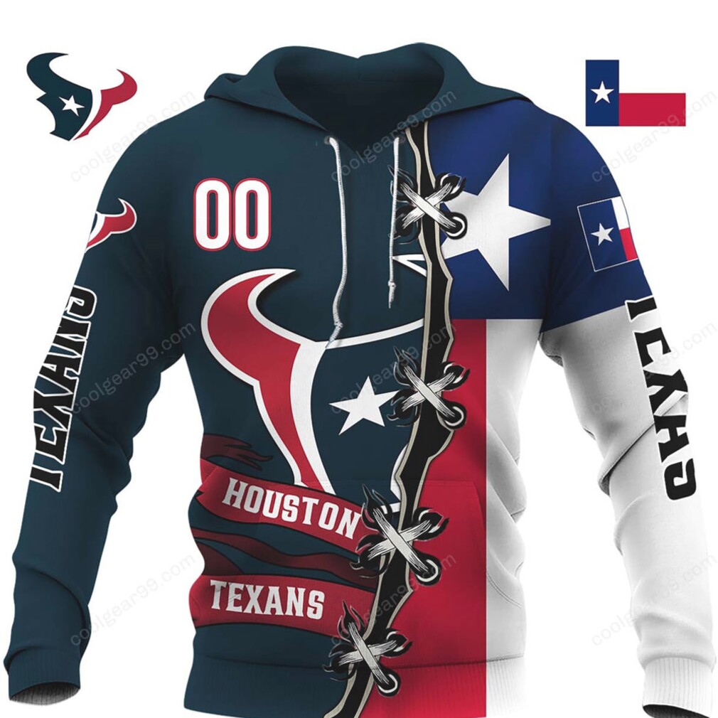 Houston Texans Navy Blue and Red Hoodie Houston Texans Navy Blue and Red Hoodie