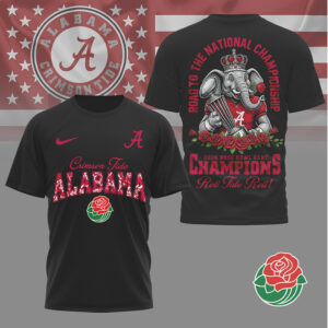 Alabama Crimson Tide Road To The National Championship Rose Bowl Trophy Shirt