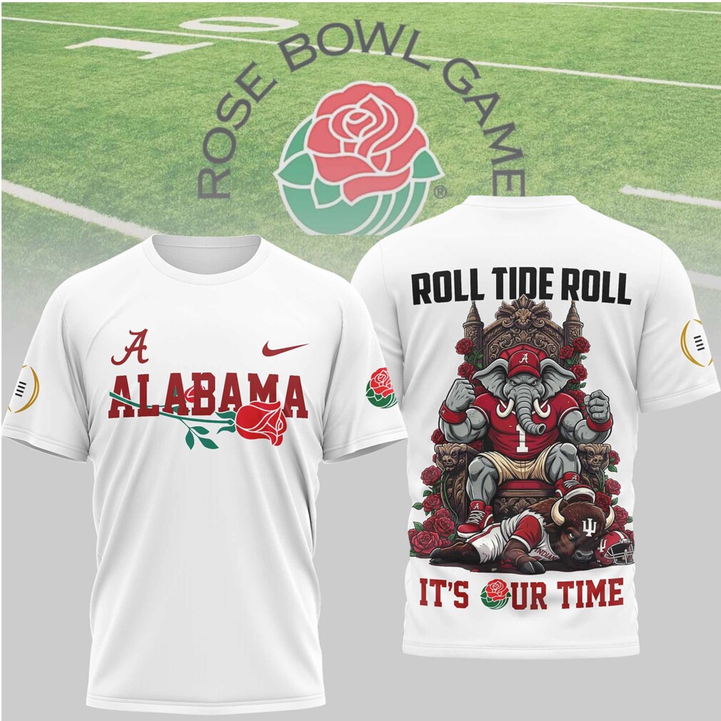 Alabama Crimson Tide Rose Bowl Roll Tide Elephant Mascot Fan Shirt Alabama Crimson Tide Rose Bowl Roll Tide Elephant Mascot Fan Shirt