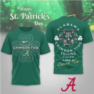 Alabama Crimson Tide St. Patrick's Day Lucky Like A Crimson Tide Elephant Shirt