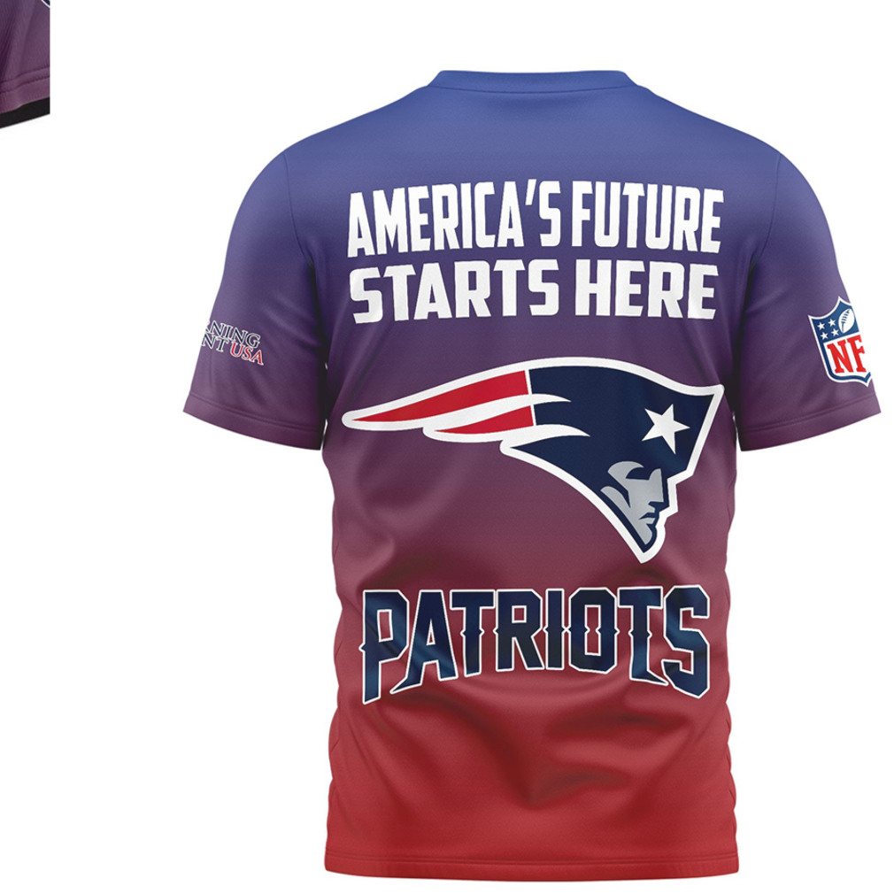 America Fest 2025 New England Patriots Red White Blue Gradient Performance Shirt America Fest 2025 New England Patriots Red White Blue Gradient Performance Shirt