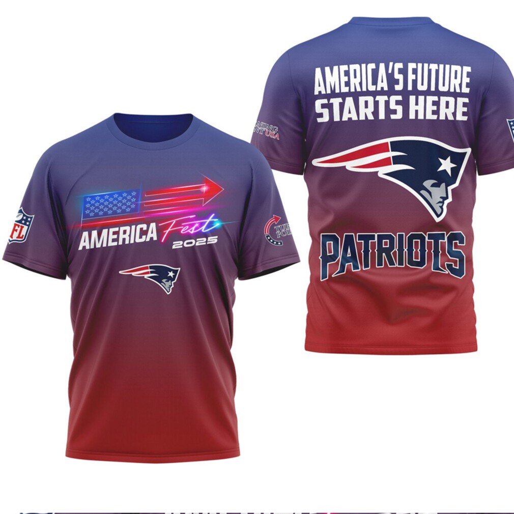 America Fest 2025 New England Patriots Red White Blue Gradient Performance Shirt America Fest 2025 New England Patriots Red White Blue Gradient Performance Shirt