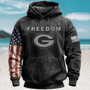 American Flag Sleeve G Team, Packers NFL Hoodie