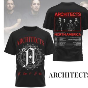 Architects Band Broken Mirror North America Tour 2026 Heavy Metal Aesthetic Graphic T Shirt