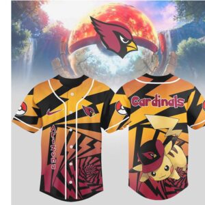 Arizona Cardinals Official NFL Pikachu Jersey Shirt