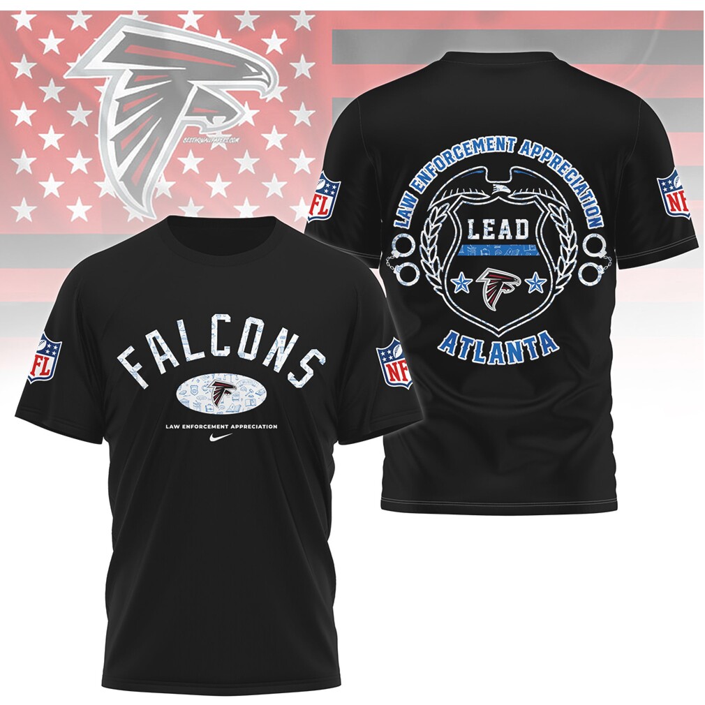 Atlanta Falcons Law Enforcement Appreciation LEAD T Shirt Atlanta Falcons Law Enforcement Appreciation LEAD T Shirt