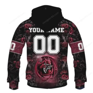Atlanta Falcons NFL Rose Dragon Design