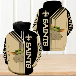 Baby Yoda Lovers New Orleans Saints 3d Hoodie