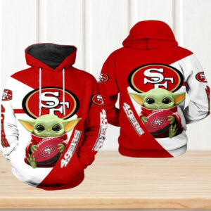 Baby Yoda Loves The San Francisco 49ers NFL Hoodie