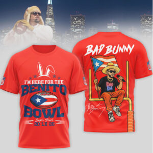 Bad Bunny 2026 Super Bowl Benito Bowl Flag & Goalpost T Shirt Bad Bunny 2026 Super Bowl Benito Bowl Flag & Goalpost T Shirt