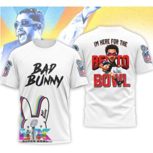 Bad Bunny Benito Bowl Super Bowl LX Cartoon T Shirt