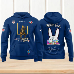 Bad Bunny Benito Bowl Super Bowl LX Halftime Show Blue Signature Fan Hoodie Bad Bunny Benito Bowl Super Bowl LX Halftime Show Blue Signature Fan Hoodie