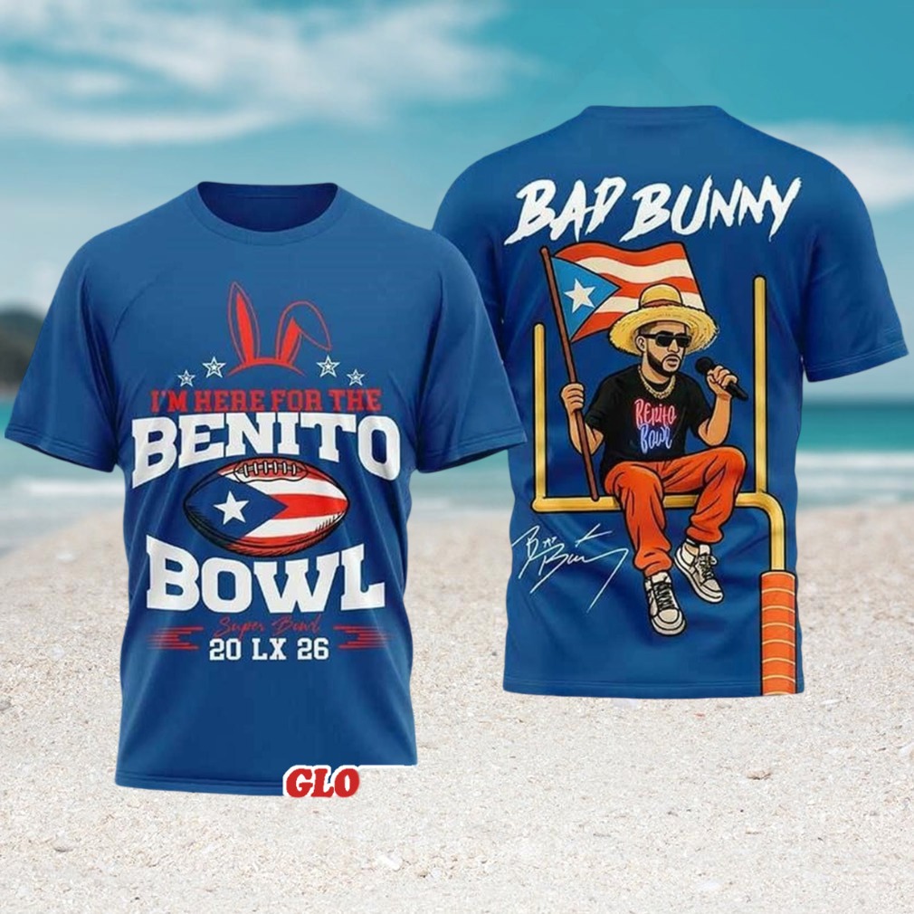 Bad Bunny Benito Bowl Super Bowl LX Puerto Rico Flag Blue Concert Fan Apparel T Shirt Bad Bunny Benito Bowl Super Bowl LX Puerto Rico Flag Blue Concert Fan Apparel T Shirt