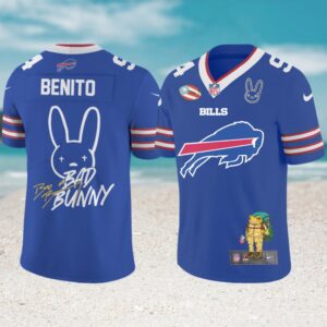 Bad Bunny Buffalo Bills Super Bowl LX Apple Music Halftime Show Jersey Bad Bunny Buffalo Bills Super Bowl LX Apple Music Halftime Show Jersey