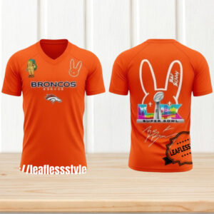 Bad Bunny Denver Broncos Super Bowl LX 2026 Orange Football Fan Jersey