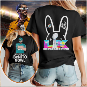 Bad Bunny Miami Dolphins Benito Bowl Super Bowl LIX Game Day T Shirt