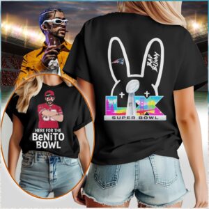 Bad Bunny New England Patriots Benito Bowl Super Bowl LIX T Shirt Bad Bunny New England Patriots Benito Bowl Super Bowl LIX T Shirt