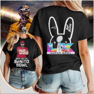 Bad Bunny New England Patriots Benito Bowl Super Bowl LIX T Shirt