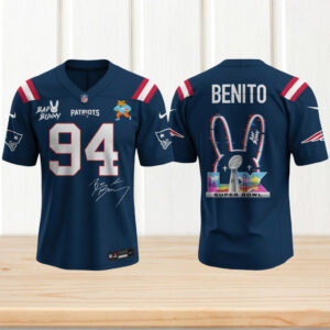Bad Bunny New England Patriots Benito Super Bowl LX Halftime Show Signature Jersey Bad Bunny New England Patriots Benito Super Bowl LX Halftime Show Signature Jersey