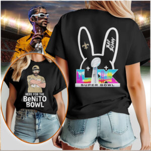Bad Bunny New Orleans Saints Benito Bowl Super Bowl LIX T Shirt
