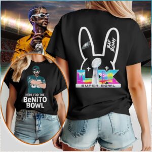 Bad Bunny Philadelphia Eagles Benito Bowl Super Bowl LIX High Intent T Shirt Bad Bunny Philadelphia Eagles Benito Bowl Super Bowl LIX High Intent T Shirt