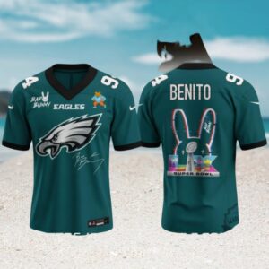 Bad Bunny Philadelphia Eagles Benito Bowl Super Bowl LX Halftime Show Jersey Bad Bunny Philadelphia Eagles Benito Bowl Super Bowl LX Halftime Show Jersey