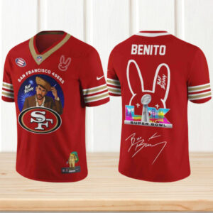Bad Bunny San Francisco 49ers Benito Bowl Super Bowl LIX Football Fan Jersey