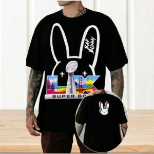 Bad Bunny Super Bowl LIX Benito Bowl Oversized Streetwear Black T Shirt