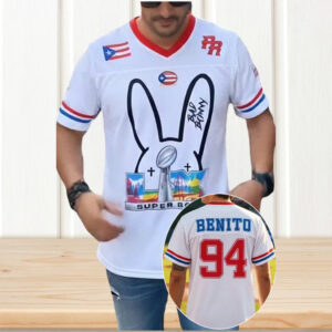 Bad Bunny Super Bowl LX Benito 94 White Football Fan Jersey