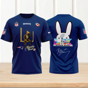 Bad Bunny Super Bowl LX Halftime Show Benito Bowl Blue Performance Fan T Shirt Bad Bunny Super Bowl LX Halftime Show Benito Bowl Blue Performance Fan T Shirt