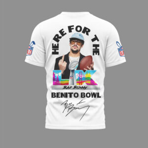Bad Bunny Super Bowl LX White Benito Bowl Signature T Shirt Bad Bunny Super Bowl LX White Benito Bowl Signature T Shirt