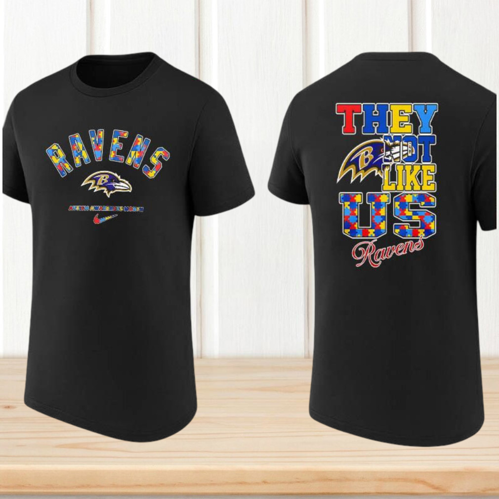 Baltimore Ravens Autism Awareness Month They Not Like Us Puzzle T Shirt Baltimore Ravens Autism Awareness Month They Not Like Us Puzzle T Shirt