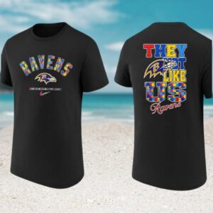 Baltimore Ravens Autism Awareness Month They Not Like Us Puzzle T Shirt