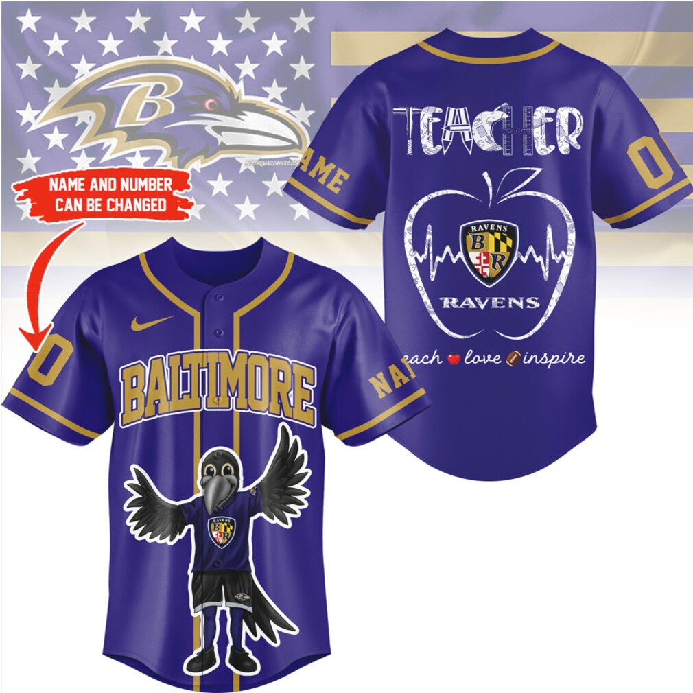Baltimore Ravens Official NFL Teacher Appreciation Month Jersey Shirt Baltimore Ravens Official NFL Teacher Appreciation Month Jersey Shirt