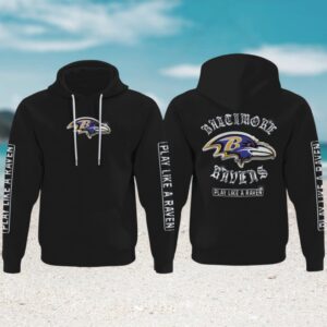 Baltimore Ravens Play Like A Raven NFL Game Day NFL Football Hoodie Baltimore Ravens Play Like A Raven NFL Game Day NFL Football Hoodie
