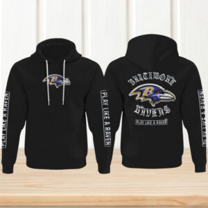 Baltimore Ravens Play Like a Raven NFL Hoodie Baltimore Ravens Play Like a Raven NFL Hoodie