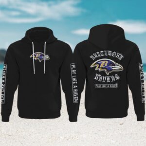 Baltimore Ravens Play Like a Raven NFL Hoodie