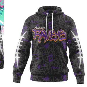 Baltimore Ravens Purple Urban Graffiti Fan Game Day NFL Shirt