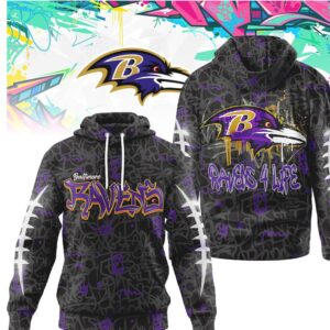 Baltimore Ravens Purple Urban Graffiti Fan Game Day NFL Shirt