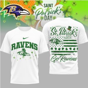 Baltimore Ravens St. Patrick's Day Go Ravens Shamrock T Shirt