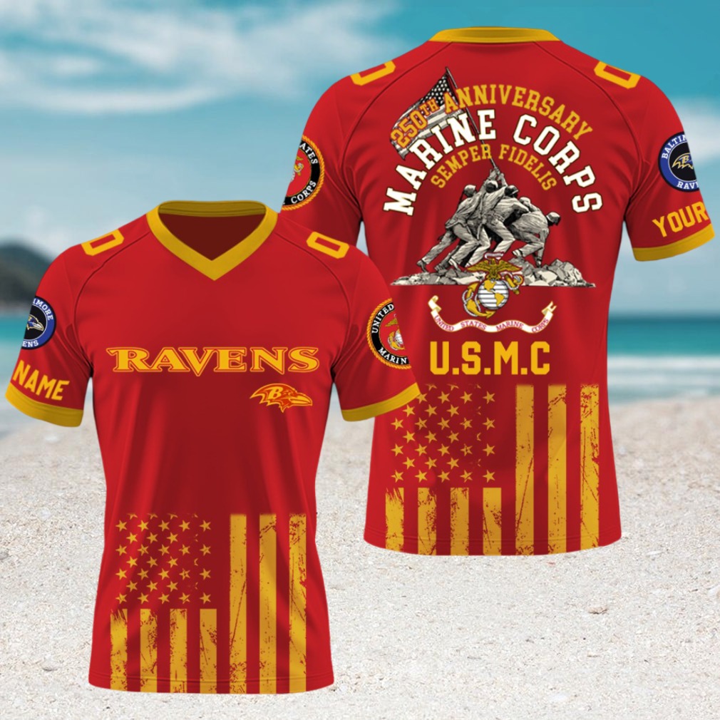 Baltimore Ravens x U.S Marine Corps 250th Year Anniversary Gameday Jersey Baltimore Ravens x U.S Marine Corps 250th Year Anniversary Gameday Jersey