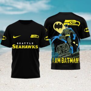 Batman I Am Batman Seattle Seahawks DC Comics Superhero Football Mashup T Shirt Batman I Am Batman Seattle Seahawks DC Comics Superhero Football Mashup T Shirt