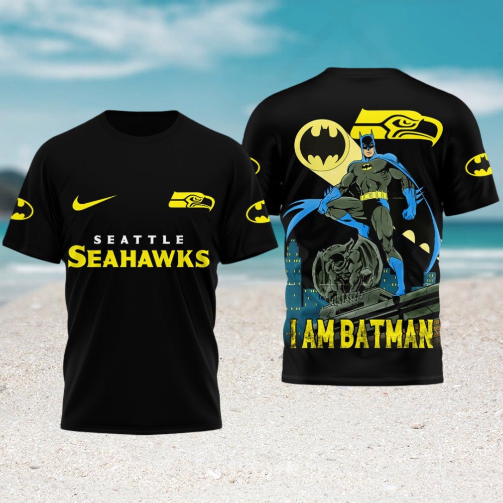 Batman I Am Batman Seattle Seahawks DC Comics Superhero Football Mashup T Shirt Batman I Am Batman Seattle Seahawks DC Comics Superhero Football Mashup T Shirt