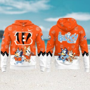 Bengals x Bluey Night Fan Football Hoodie Bengals x Bluey Night Fan Football Hoodie