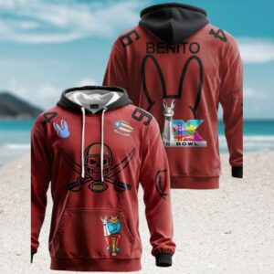 Benito Bowl Super Bowl LX Custom Red Hoodie Puerto Rico Fan Apparel Shirt Benito Bowl Super Bowl LX Custom Red Hoodie Puerto Rico Fan Apparel Shirt