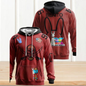 Benito Bowl Super Bowl LX Custom Red Hoodie Puerto Rico Fan Apparel Shirt