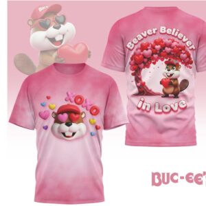 Buc ee’s Beaver Believer Valentine Pink Tie Dye Graphic Shirt XOXO Love T Shirt