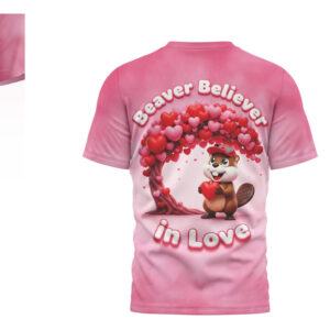 Buc ee’s Beaver Believer Valentine Pink Tie Dye Graphic Shirt XOXO Love T Shirt